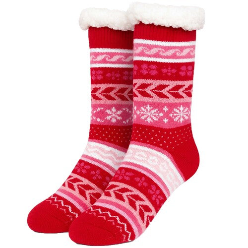Ladies Thermal Fleece Slipper Socks - AT279
