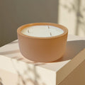 Concrete Round Candle | 3 Wick | Sage Green or Terracotta
