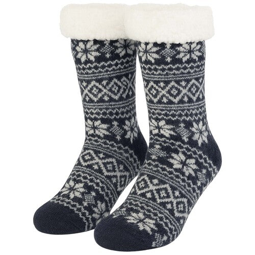 Mens Sherpa Slipper Socks - AT325