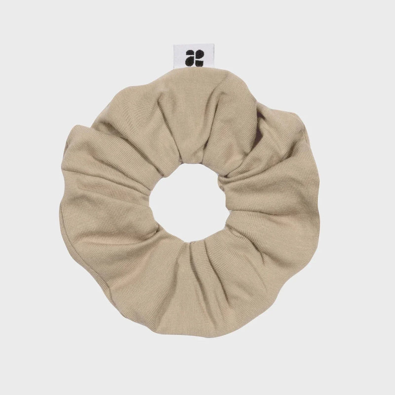 Upcycled Vegan Scrunchie Beige