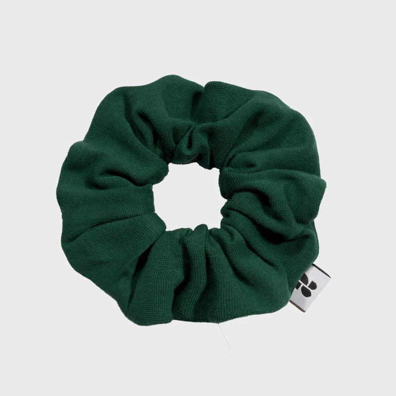 Upcycled Vegan Scrunchie Green
