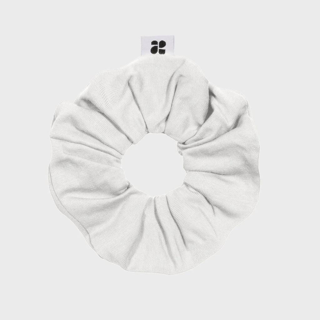Upcycled Vegan Scrunchie White