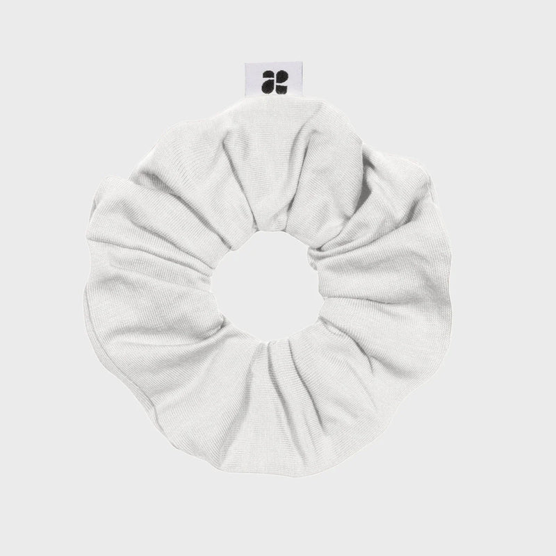 Upcycled Vegan Scrunchie White